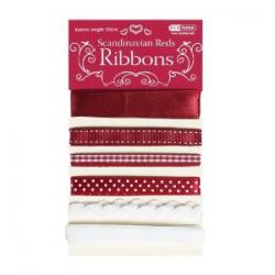 Christmas Scandinavian Ribbons in Red Tones